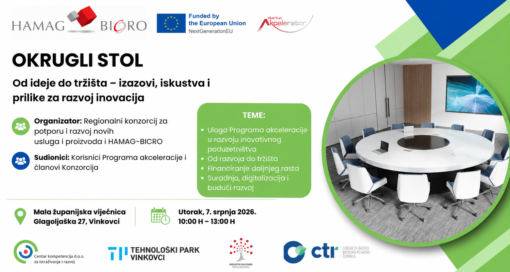 Programa akceleracije: Održali smo Okrugli stol s našim poduzetnicima